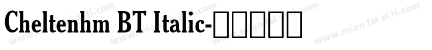 Cheltenhm BT Italic字体转换